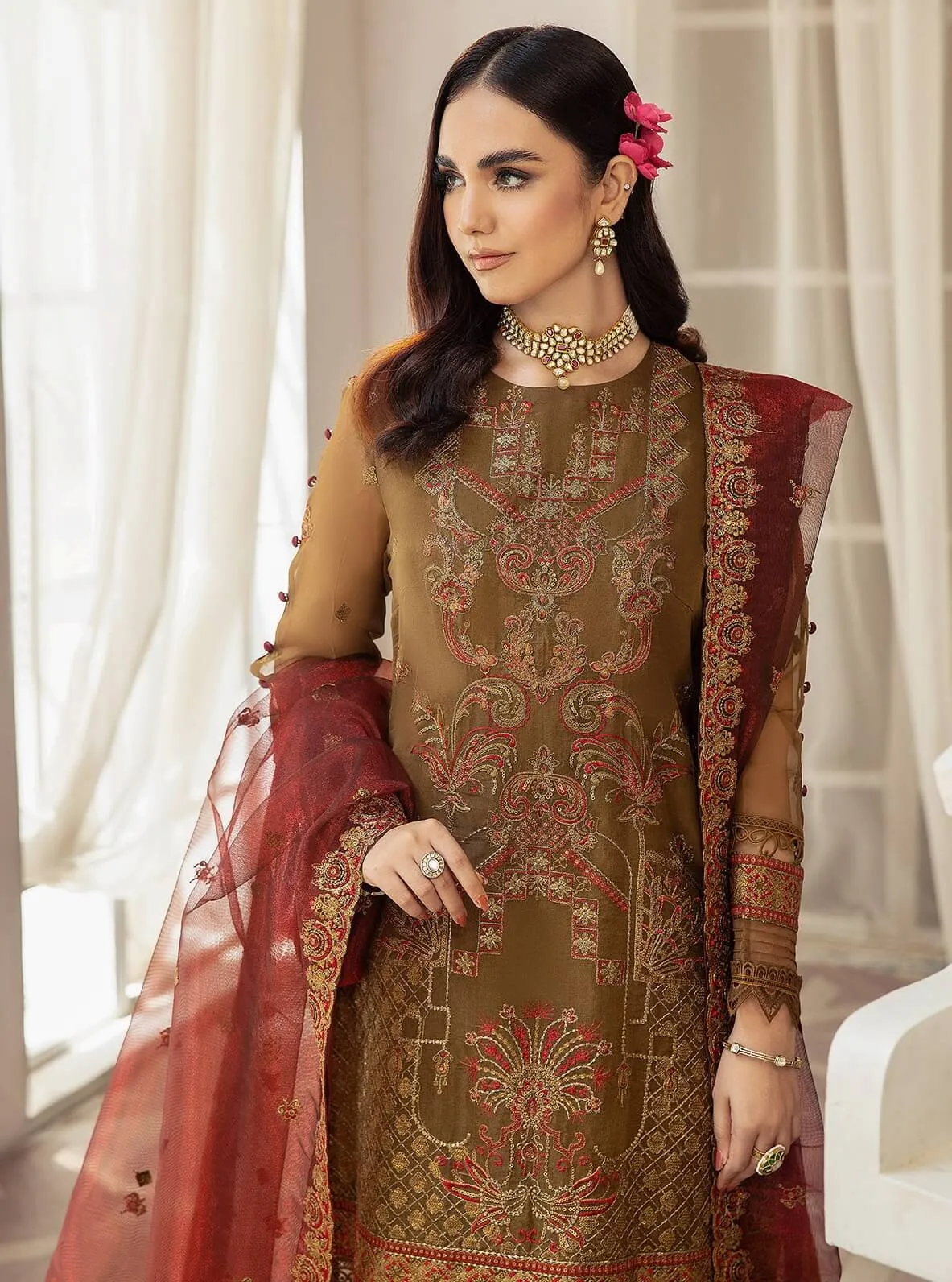 House of Nawab Gul Mira Luxury Formal Unstitched 3PC Suit 05-HESSA