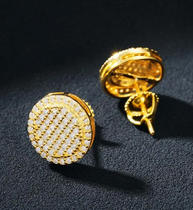 Iced Out Round Shape Earrings