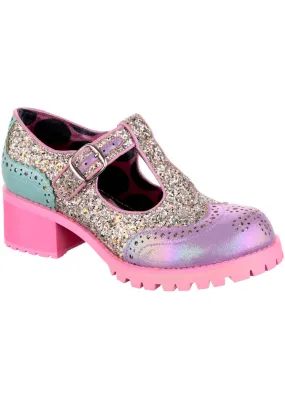 Irregular Choice What A Night Shoes Pastel Pink