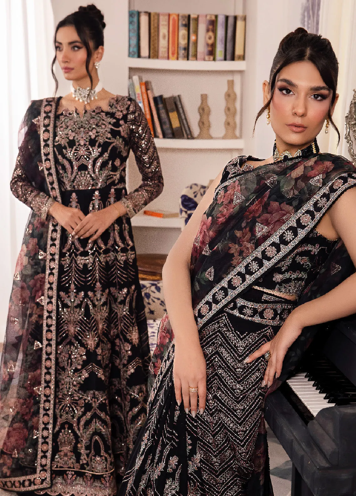 Iznik Chinon Embroidered Chiffon Unstitched 3 Piece Suit - IZ24CC 32 KIAH