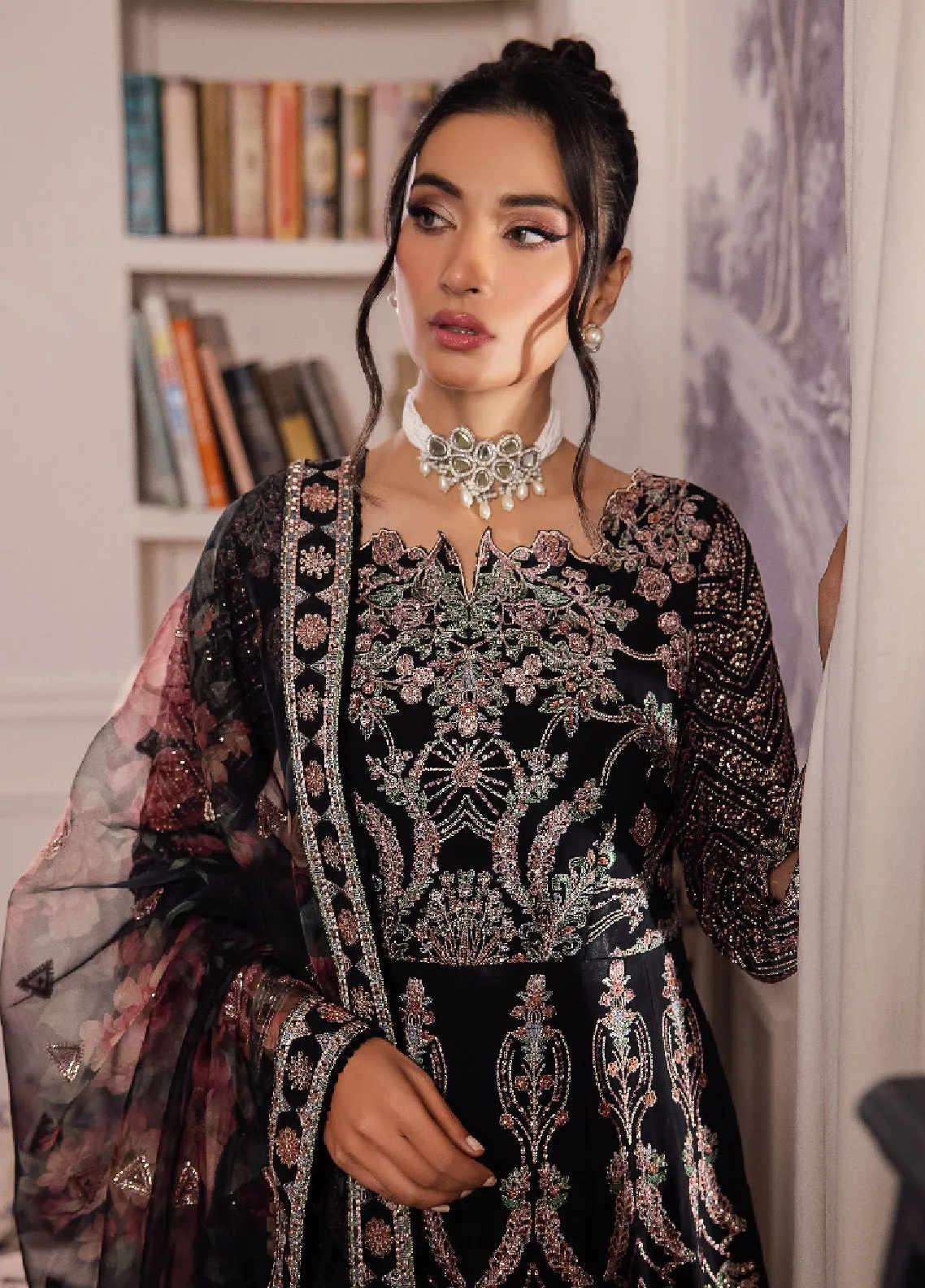 Iznik Chinon Embroidered Chiffon Unstitched 3 Piece Suit - IZ24CC 32 KIAH