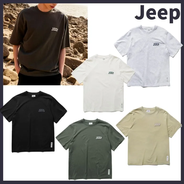 JEEP  |Unisex Cotton Short Sleeves T-Shirts