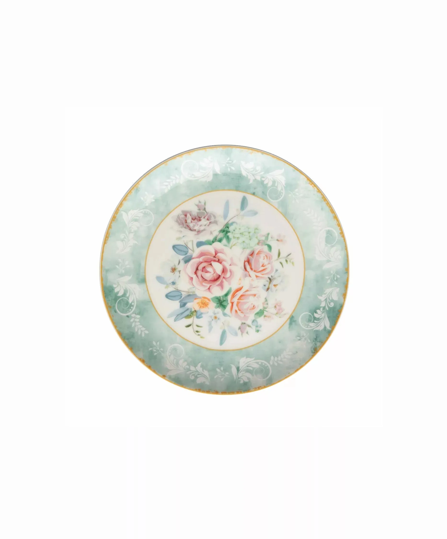 Jenna Clifford -7111 Green Floral Side Plate (Set Of 4)