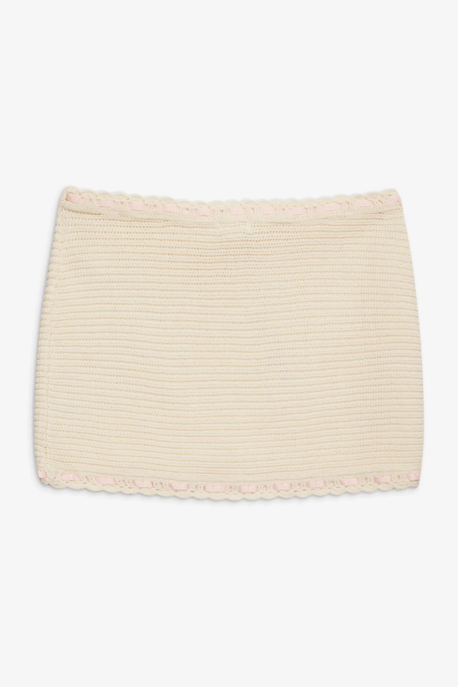 Kelsey Crochet Mini Skirt in Cream