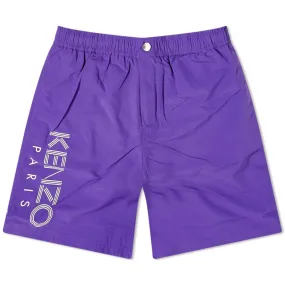 Kenzo Long Paris Logo Swim TrunkAubergine