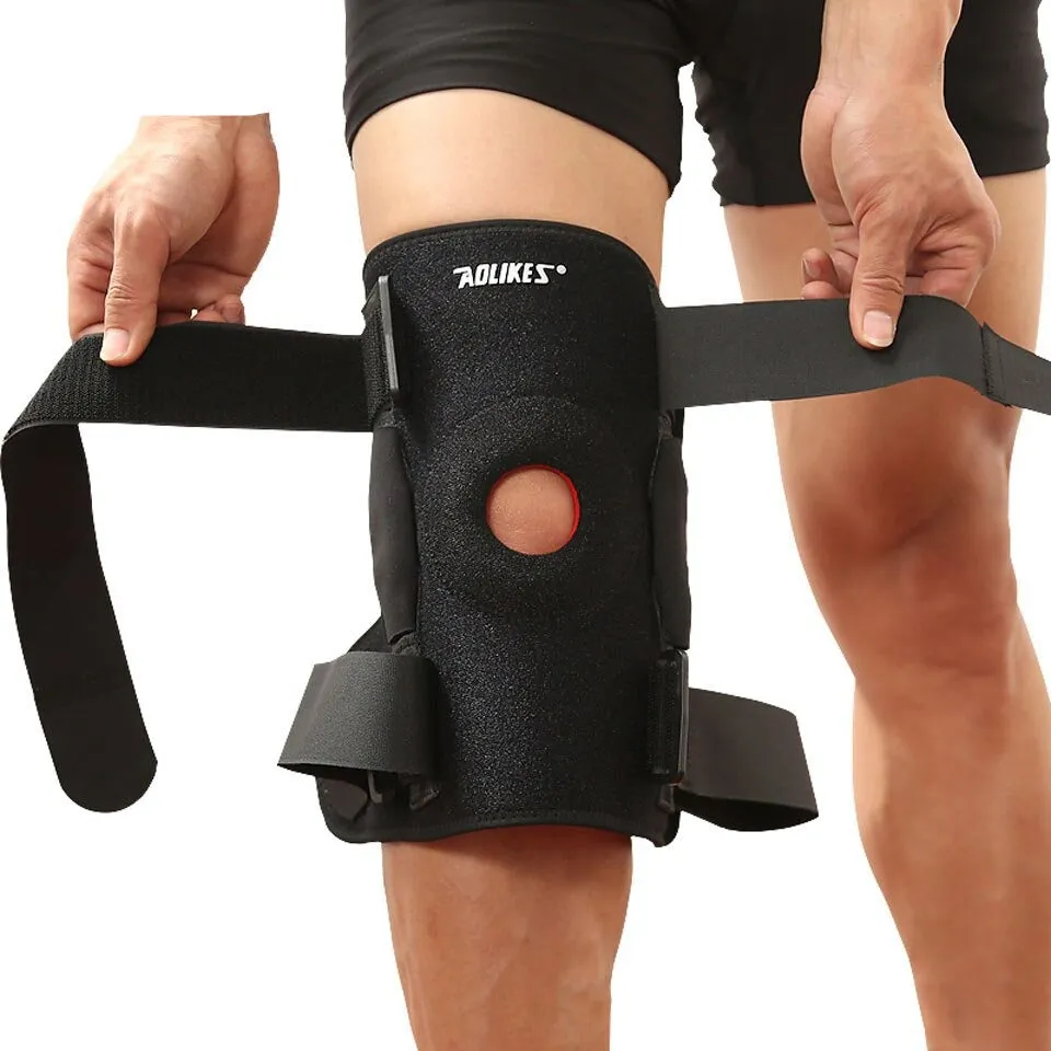 Knee Support Protector With Removable Aluminum Plate 4 Straps