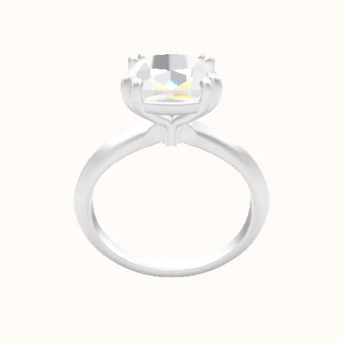 Knife Edge Engagement Ring With Double Prongs Head