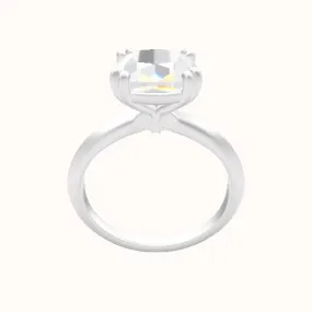 Knife Edge Engagement Ring With Double Prongs Head