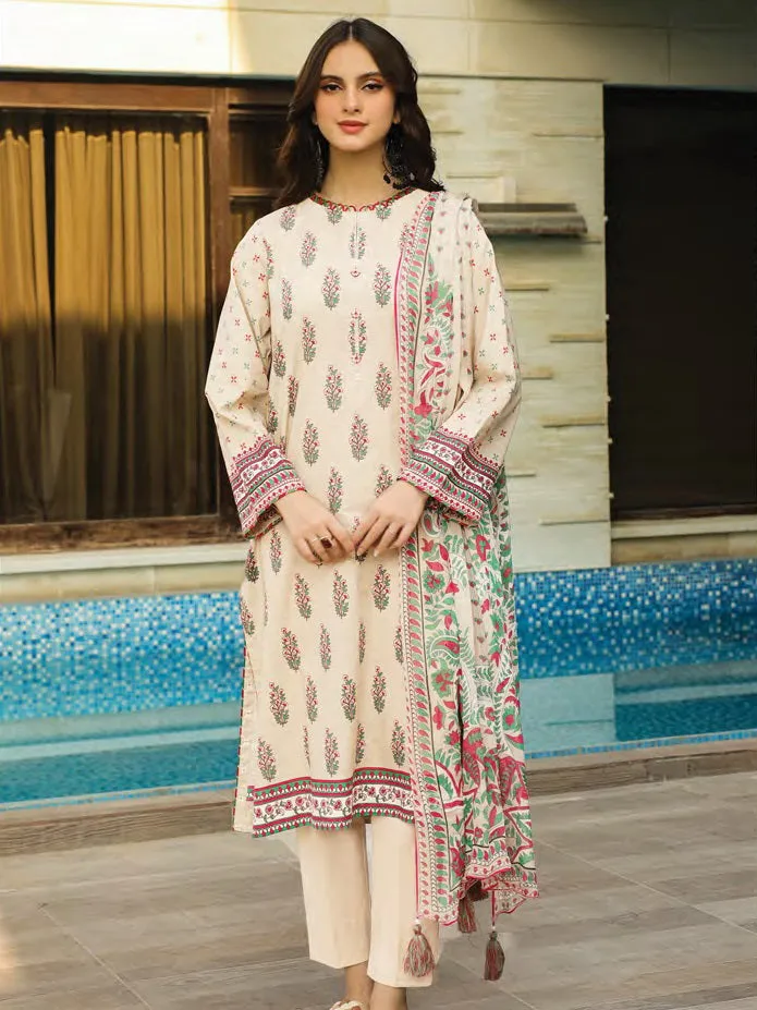 Komal Prints by Lakhany Unstitched Printed Lawn 3Pc Suit LG-SR-0197-B