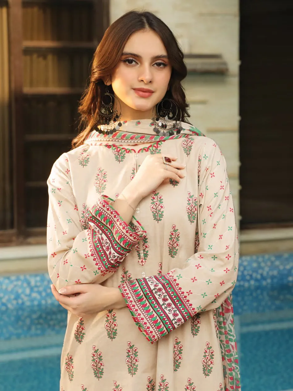 Komal Prints by Lakhany Unstitched Printed Lawn 3Pc Suit LG-SR-0197-B