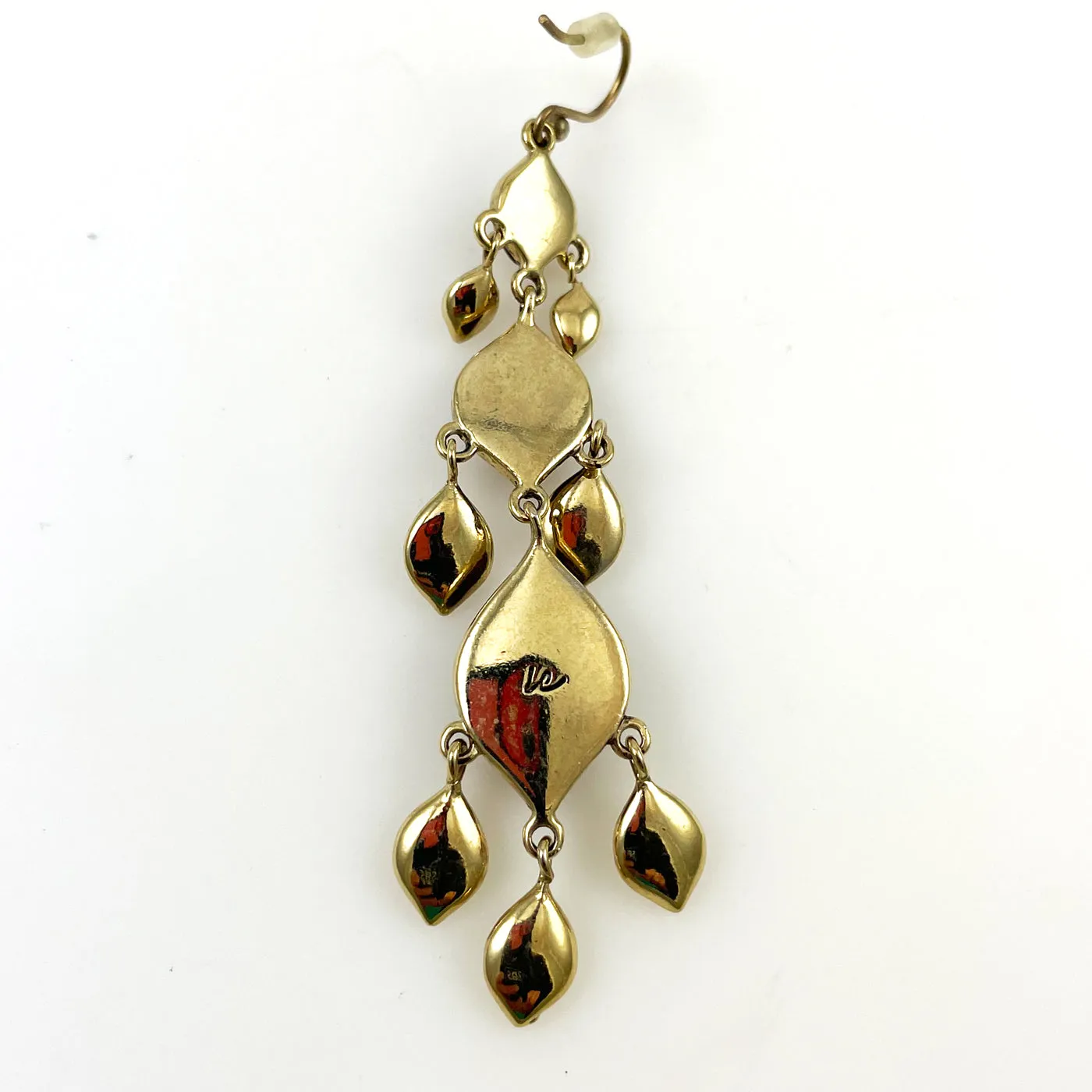 Liz Claiborne Red Chandelier Earrings Vintage