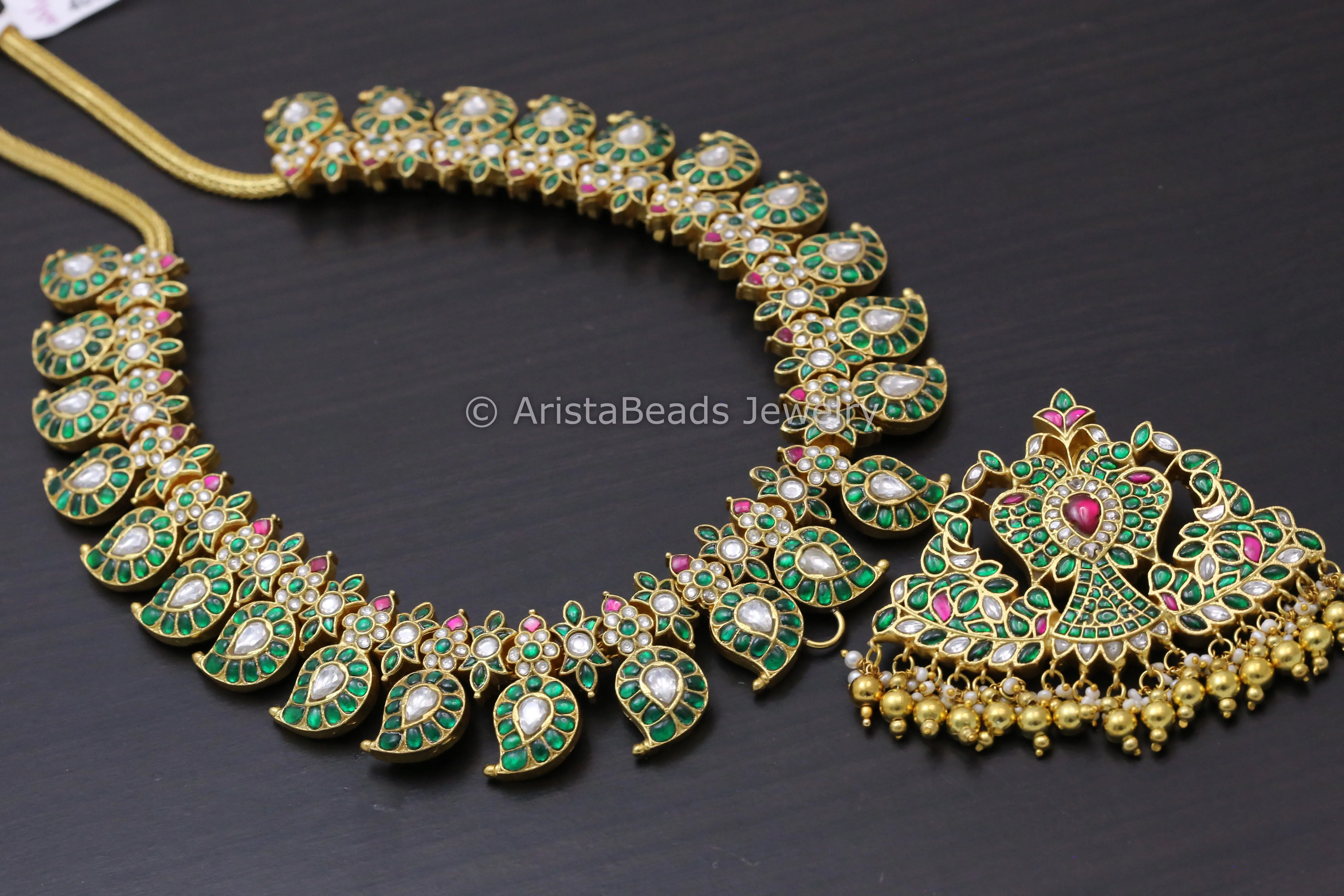 Long 2-in-1 Kundan Jadau Mango Necklace Set