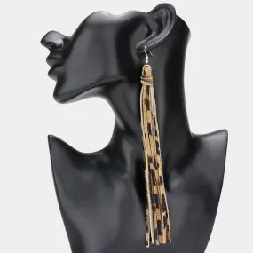 Long Leather Earring