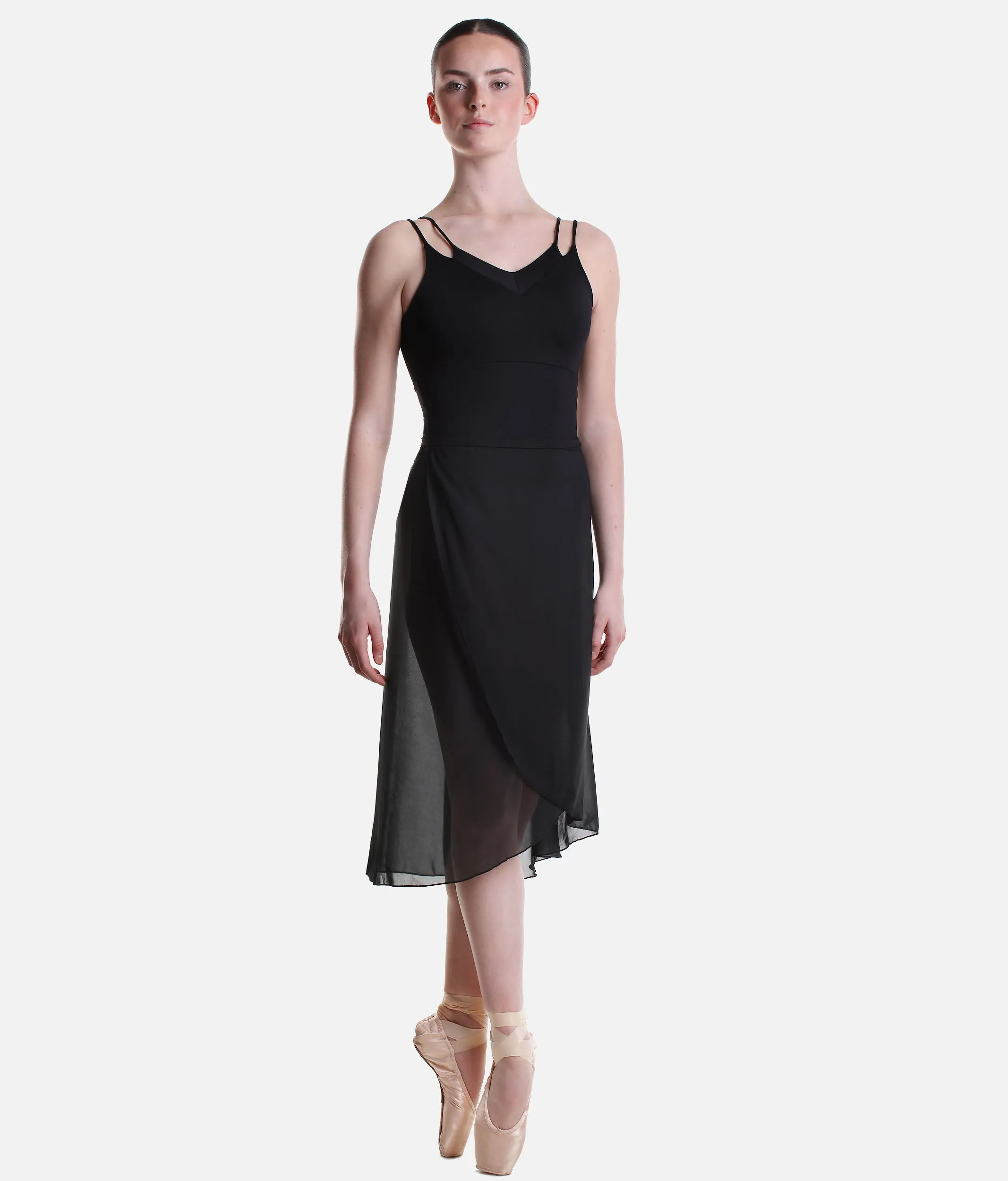 Long Pull On Ballet Skirt, Mock Wrap Style - RDE2596