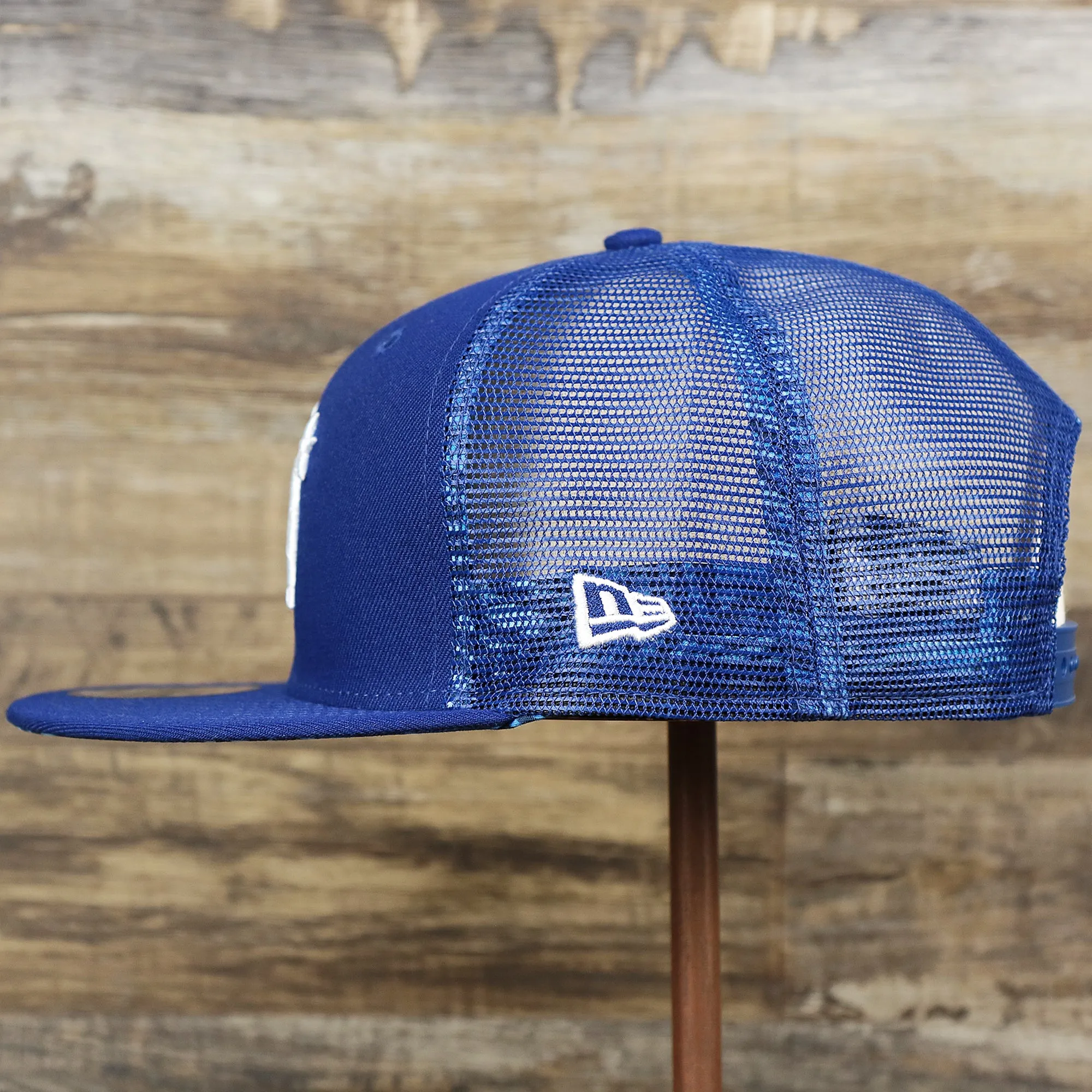 Los Angeles Dodgers Metallic All Star Game MLB 2022 Side Patch 9Fifty Mesh Snapback | ASG 2022 Royal Blue Trucker Hat