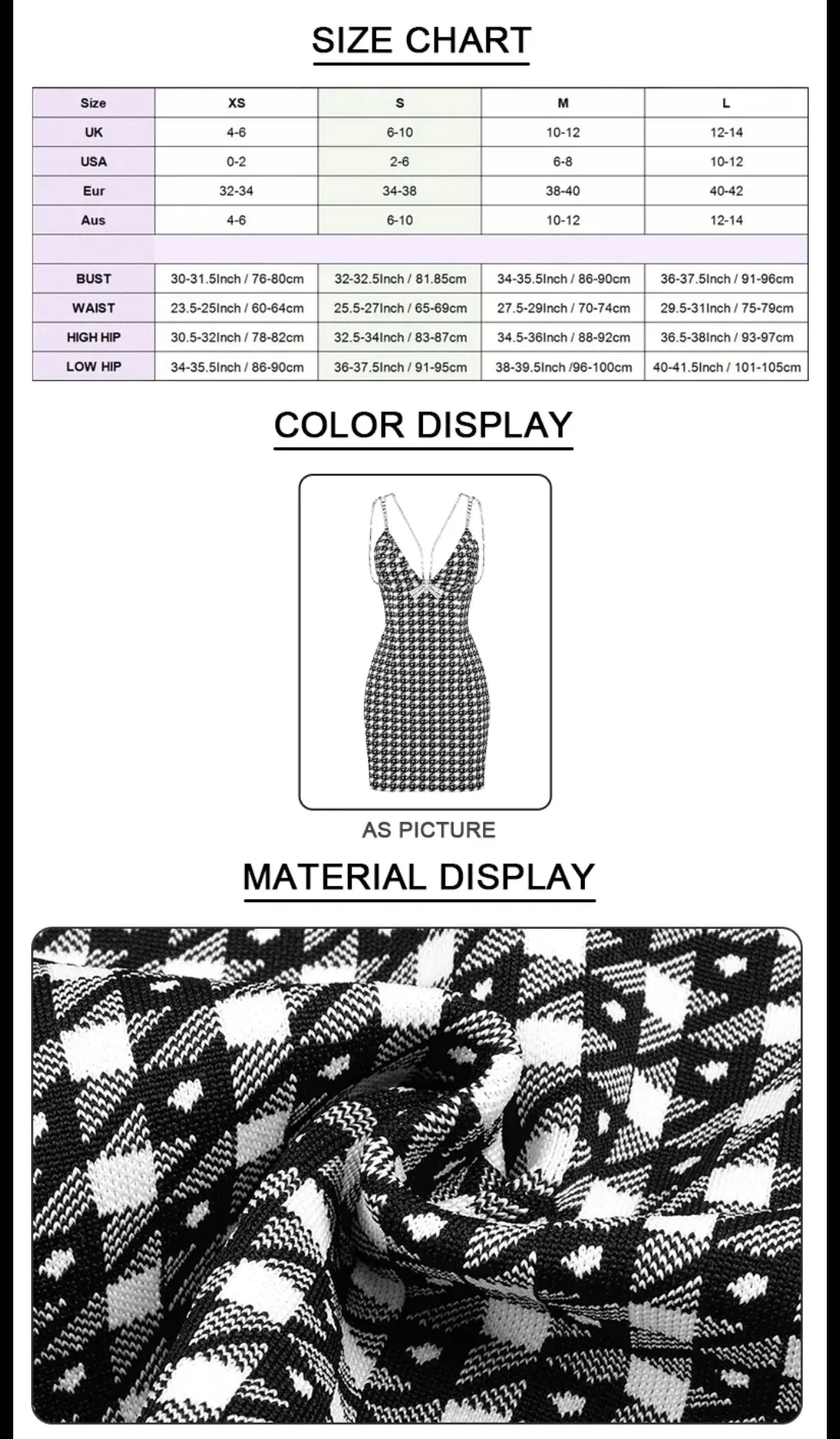 Luxury Summer Vacation Dresses Vintage Houndstooth Dress For Women Sexy V Neck