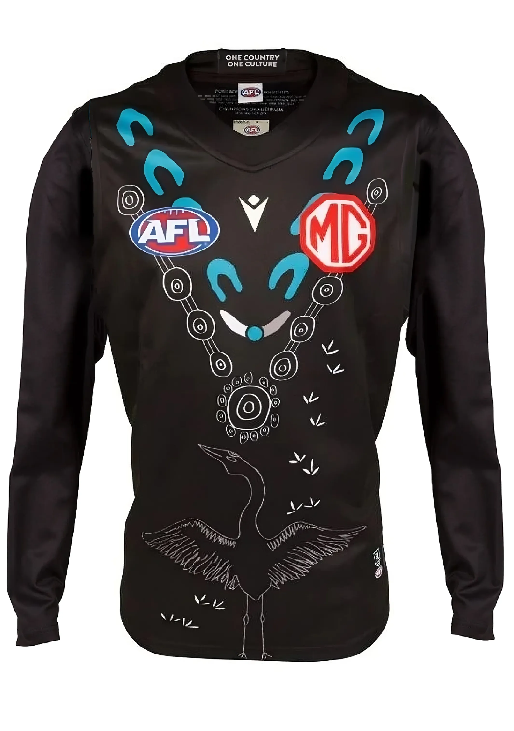 Macron Mens Port Adelaide M21 Indigenous LS Guernsey  58542678