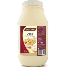 Masterfoods Roast Garlic Aioli Salad Dressing 2.2kg Bottle Bulk