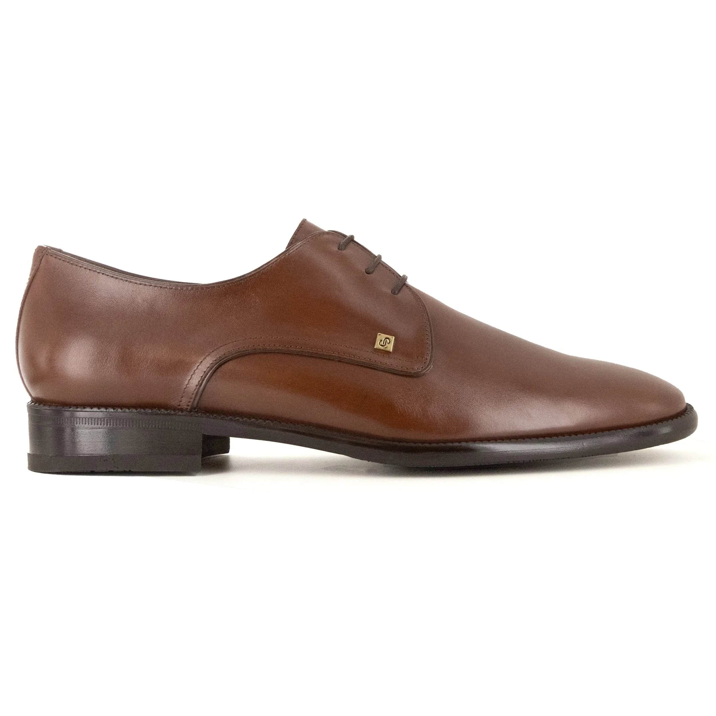 Mens brandy classic leather derby shoes