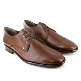 Mens brandy classic leather derby shoes