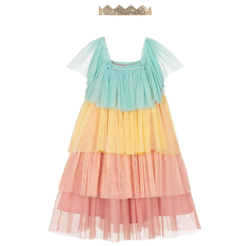 Meri Meri Rainbow Ruffle Princess Dress