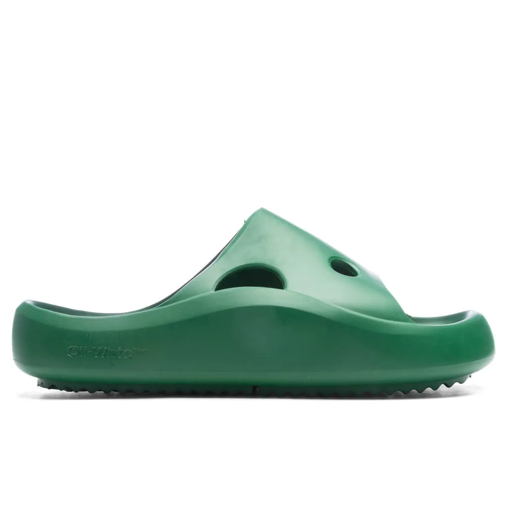 Meteor Rubber Slider - Green/Green