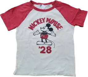 Mickey grey/red raglan