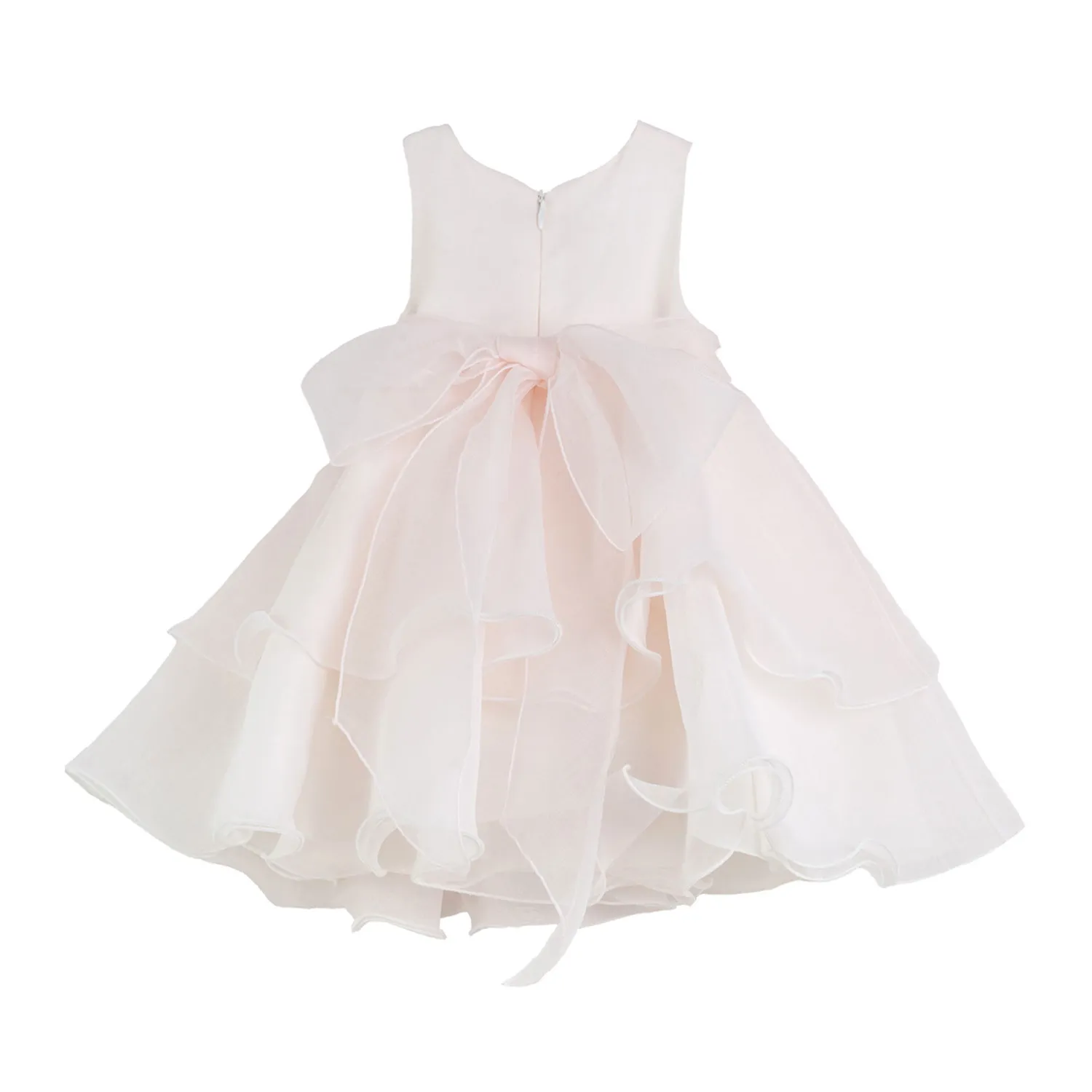 Mimilú Light Pink Tulle Mini Dress With Powder Flower