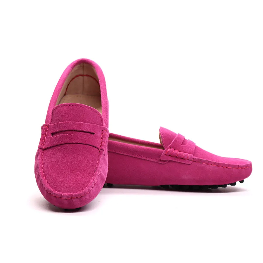 MIYAGINA Women Leather Loafers Flats Moccasins Driving Shoes