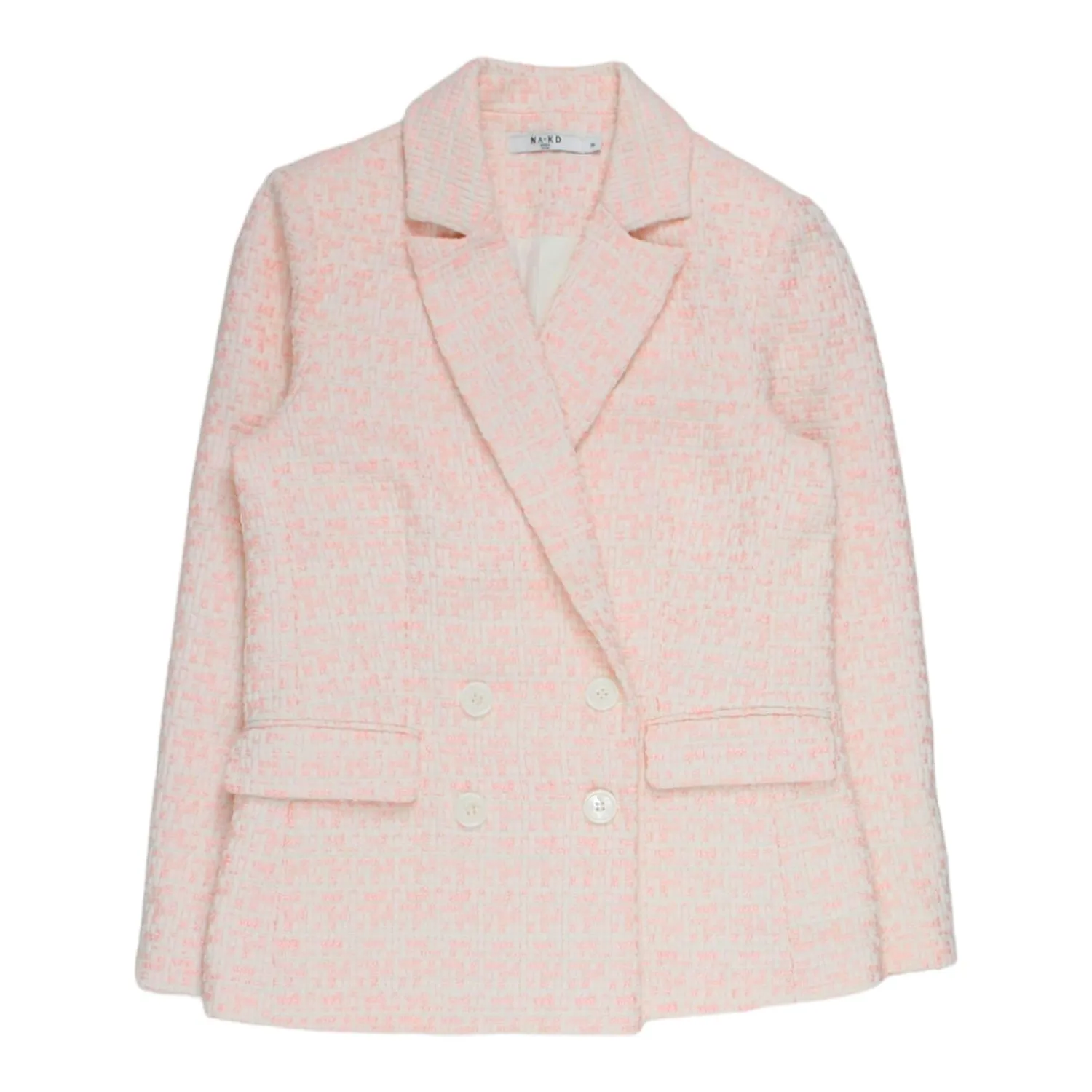 NA-KD Pink Tweed Tailored Suit