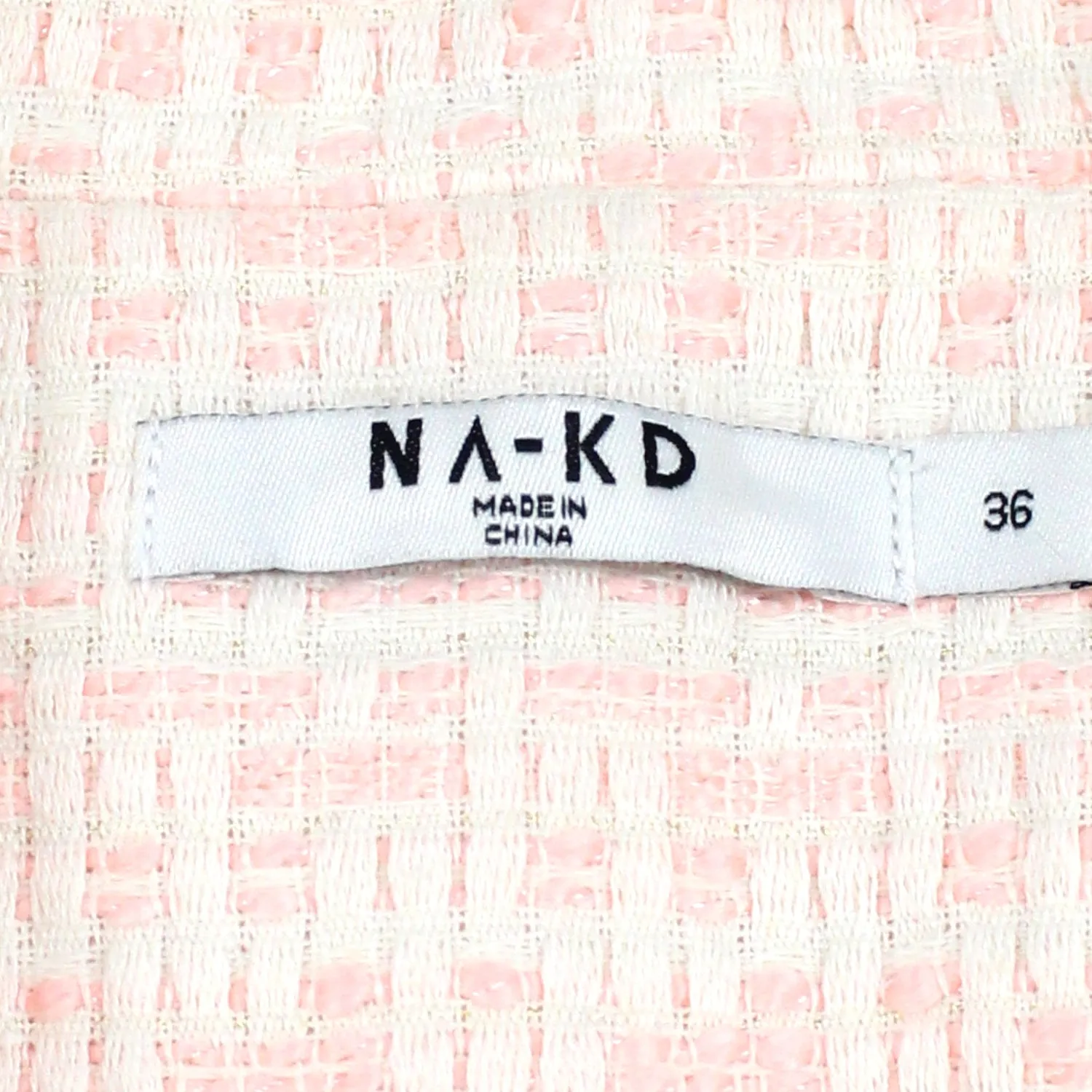 NA-KD Pink Tweed Tailored Suit