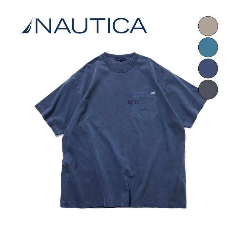 NAUTICA  |Unisex Street Style Cotton T-Shirts