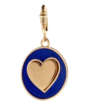 Navy Blue Heart Charm