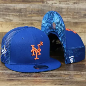 New York Mets Metallic All Star Game MLB 2022 Side Patch 9Fifty Mesh Snapback | ASG 2022 Royal Blue Trucker Hat