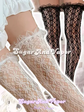 Nyxen Floral Lace Thigh High Stockings