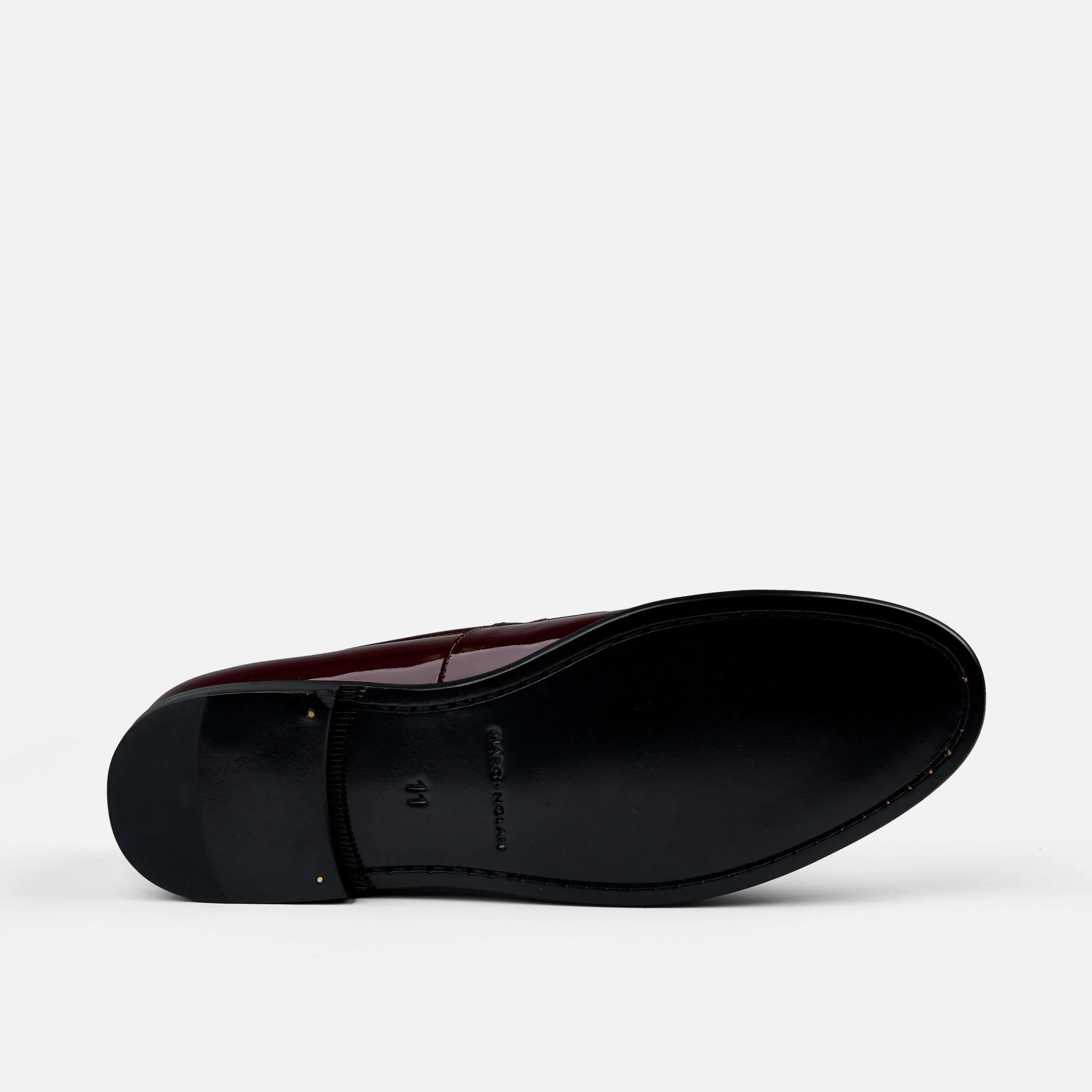 Odell Burgundy Patent Leather Belgian Loafers