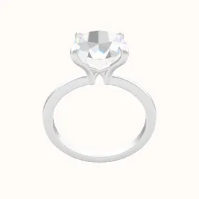 Open Solitaire Engagement Ring With X Gallery Head