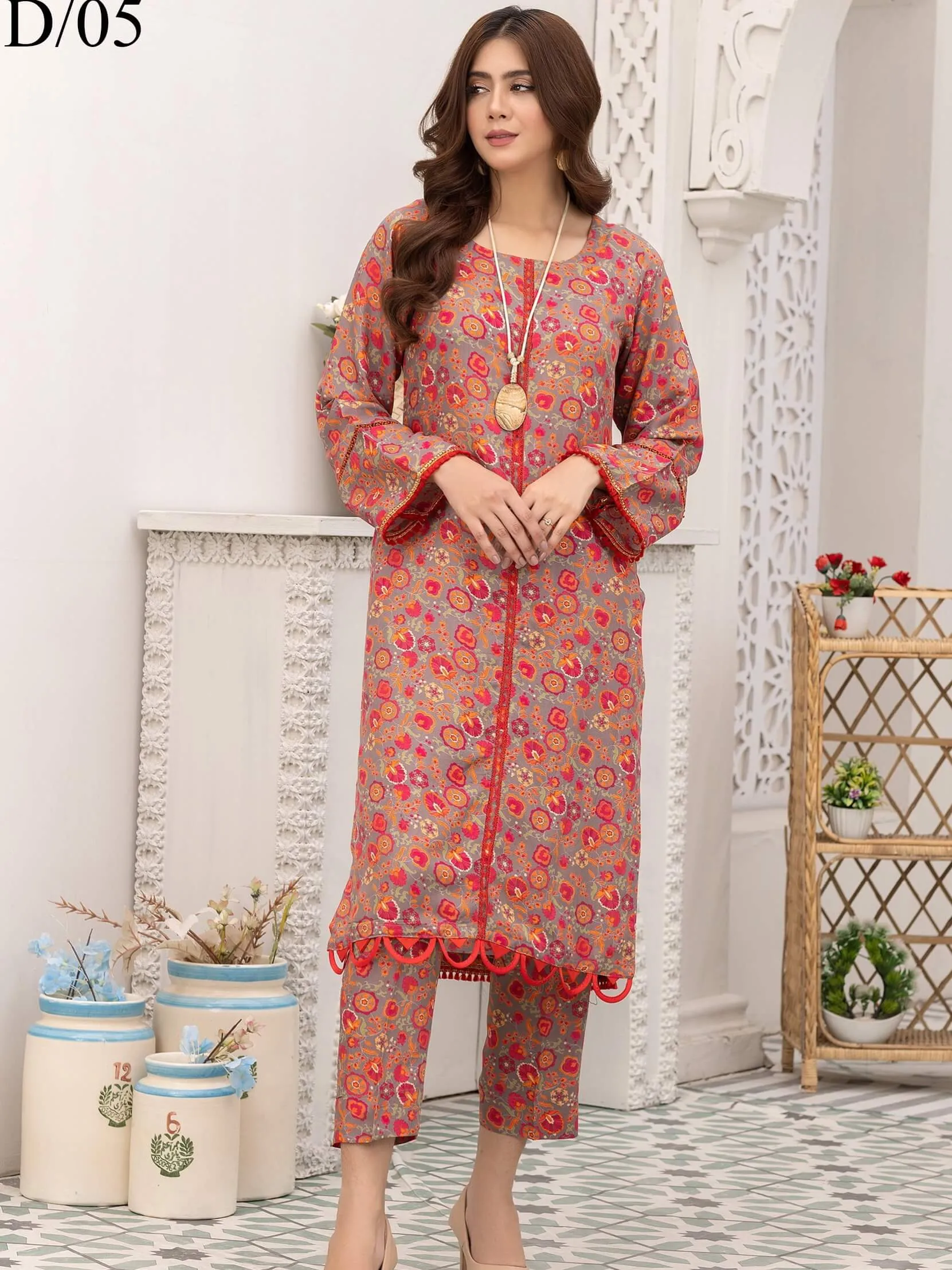 Pehli Nazar by Manizay Printed Viscose Unstitched 2 Piece Suit D-05