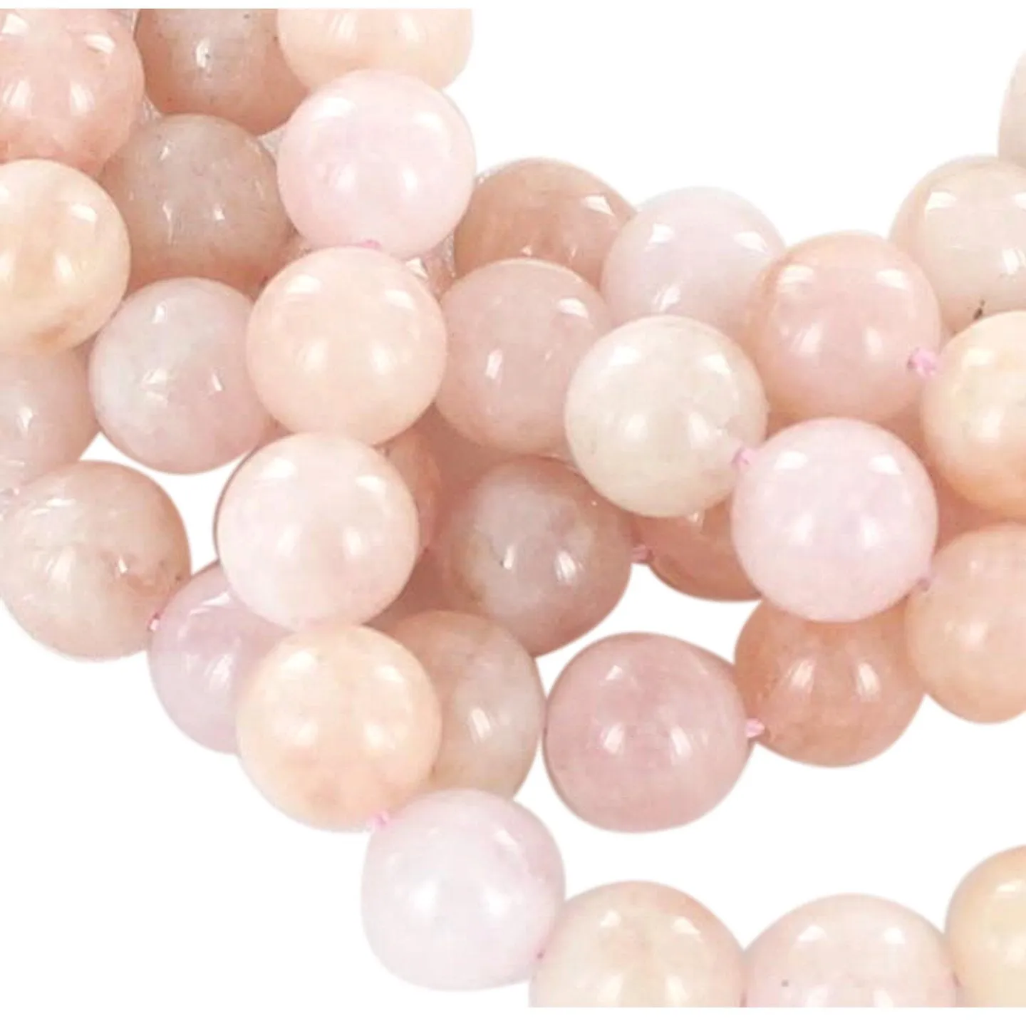 Pink Morganite 10Mm Round Beads