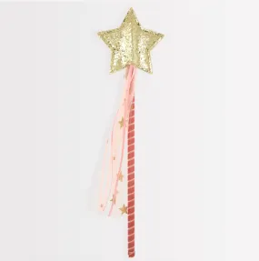 Pink Tulle Star Wand