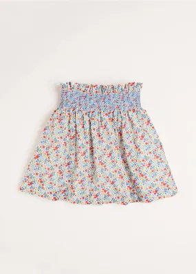 Poppy Floral Print Skirt With Smocked Waistband (3-10yrs)