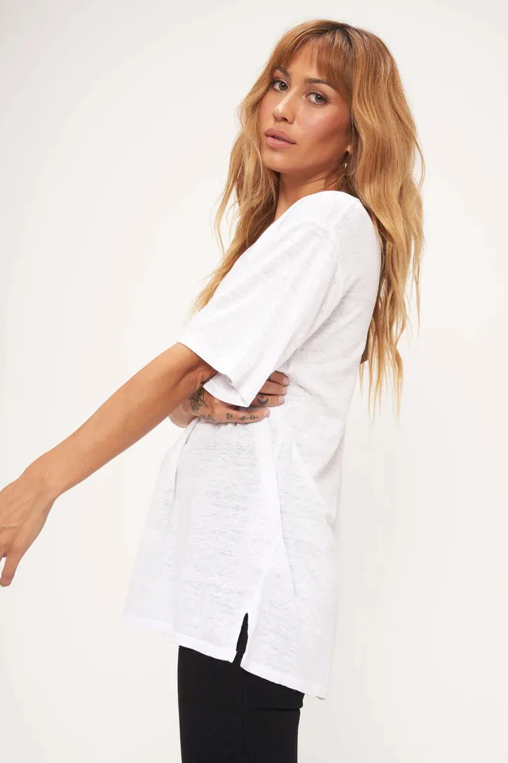 Project Social T Edie Linen Boyfriend Tee