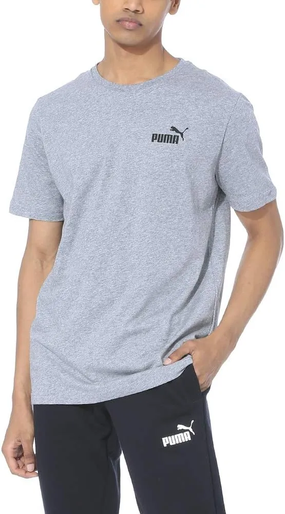 Puma Mens Ess Small Logo Tee Grey