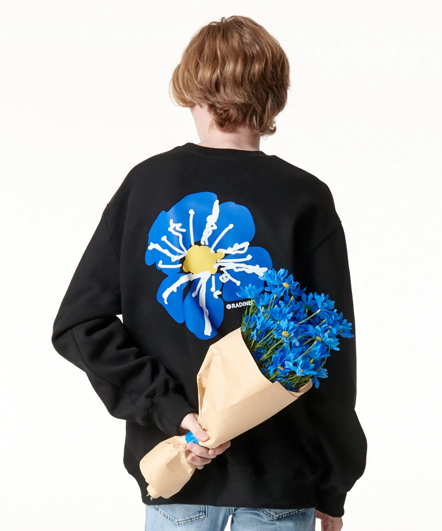 RADINEO  |[RADINEO]★ BLUE FLOWER SWEAT