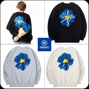 RADINEO  |[RADINEO]★ BLUE FLOWER SWEAT