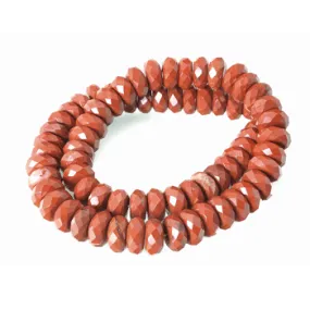 Red Jasper Faceted Rondelle 10mm