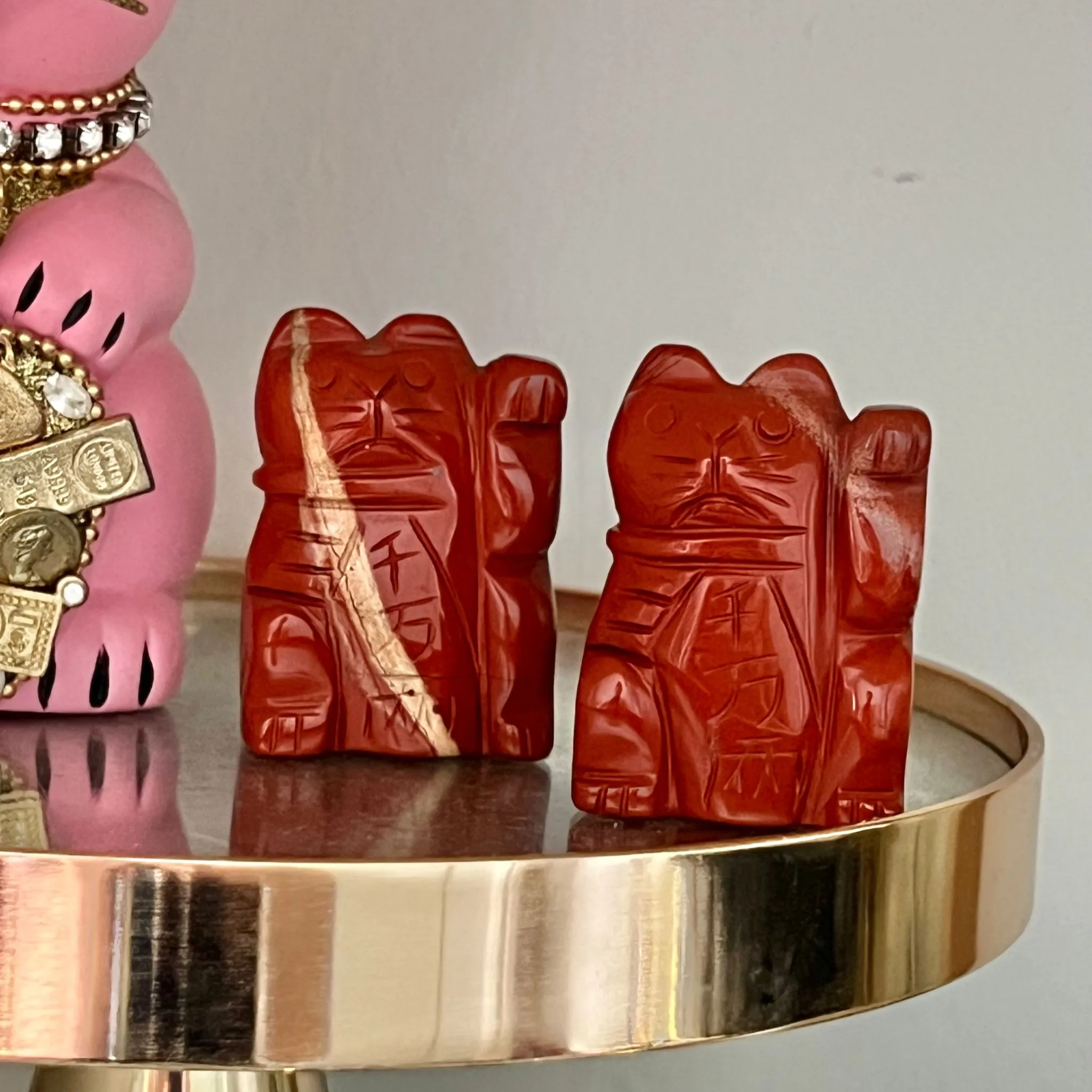 Red Jasper Lucky Cat