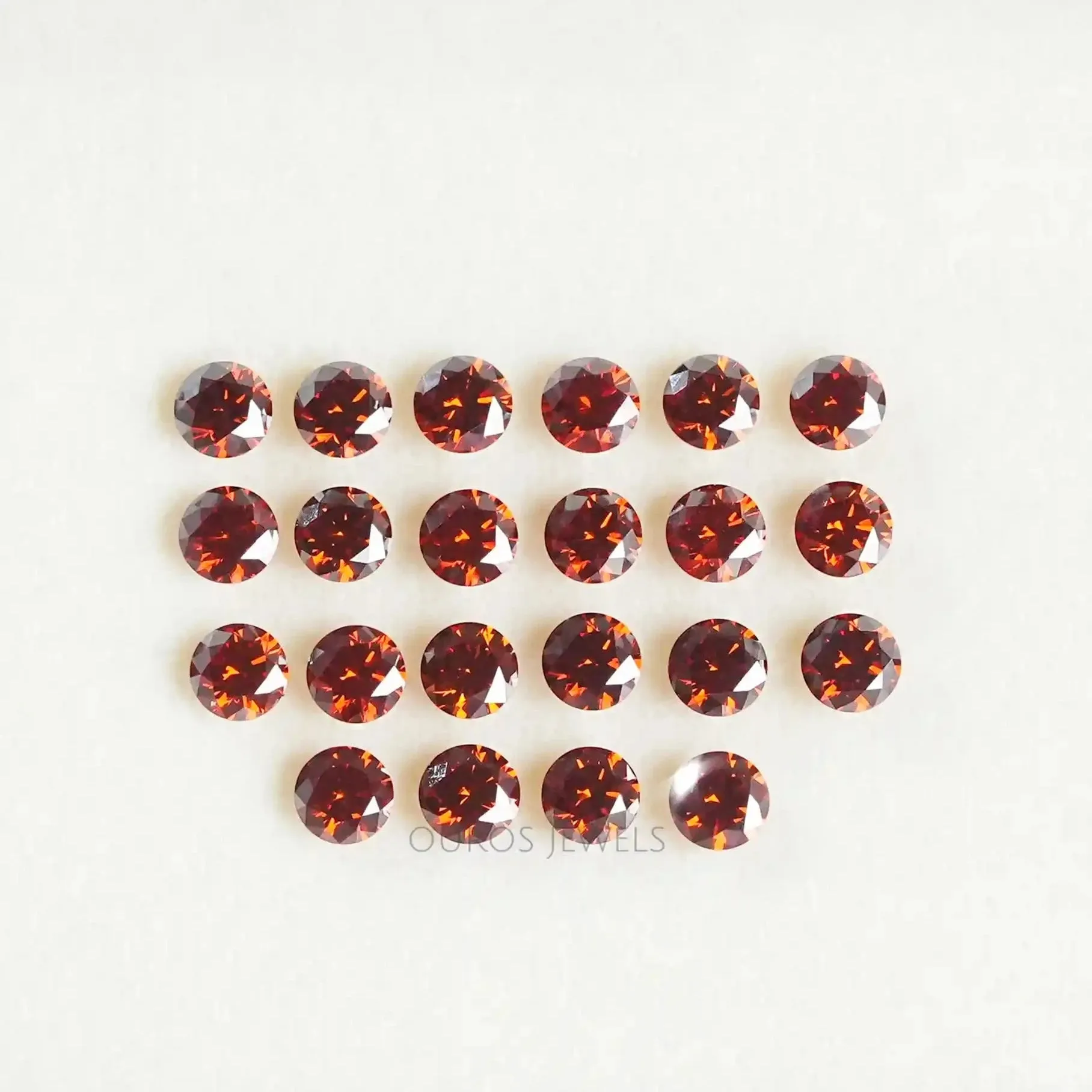 Red Round Cut Lab Grown Diamond