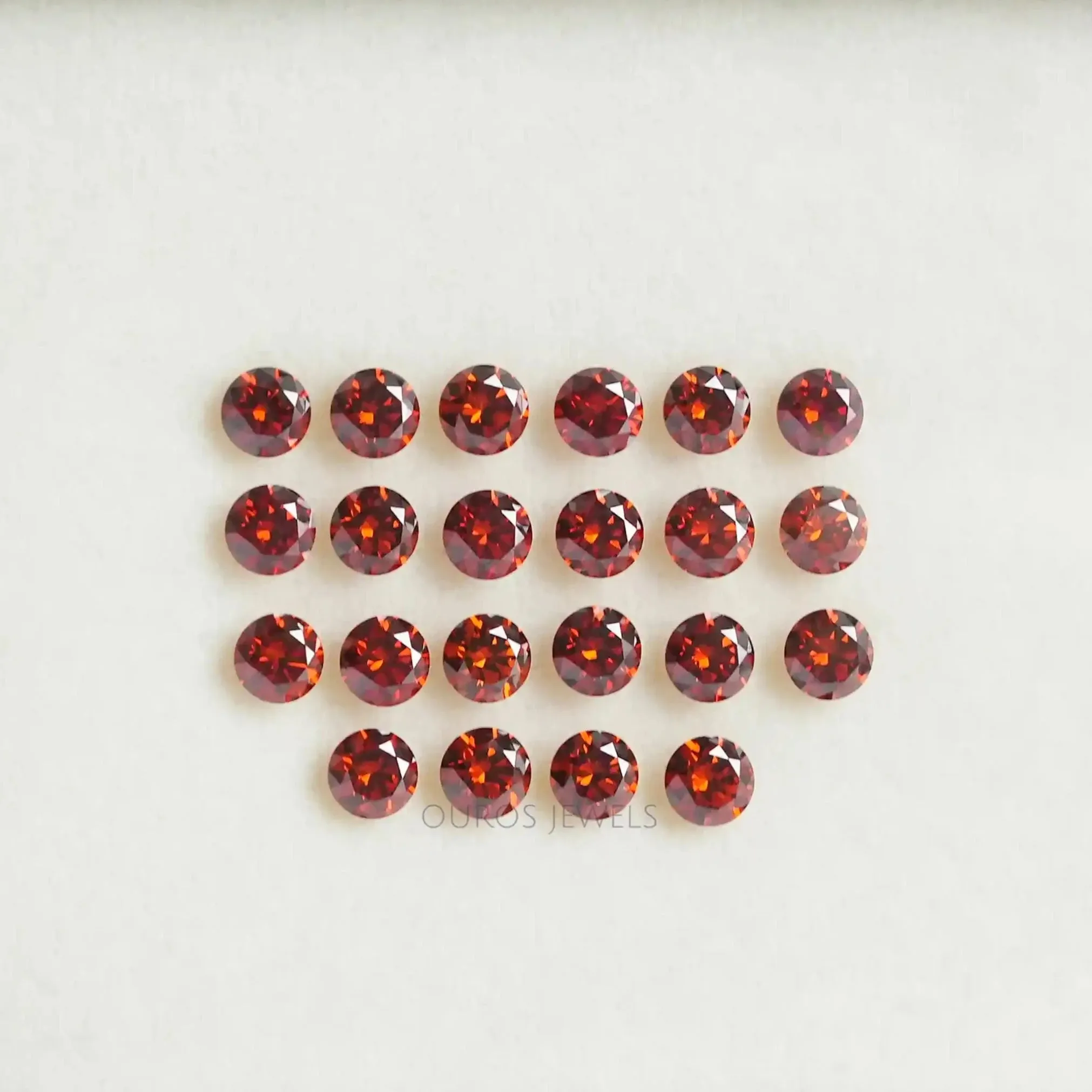 Red Round Cut Lab Grown Diamond