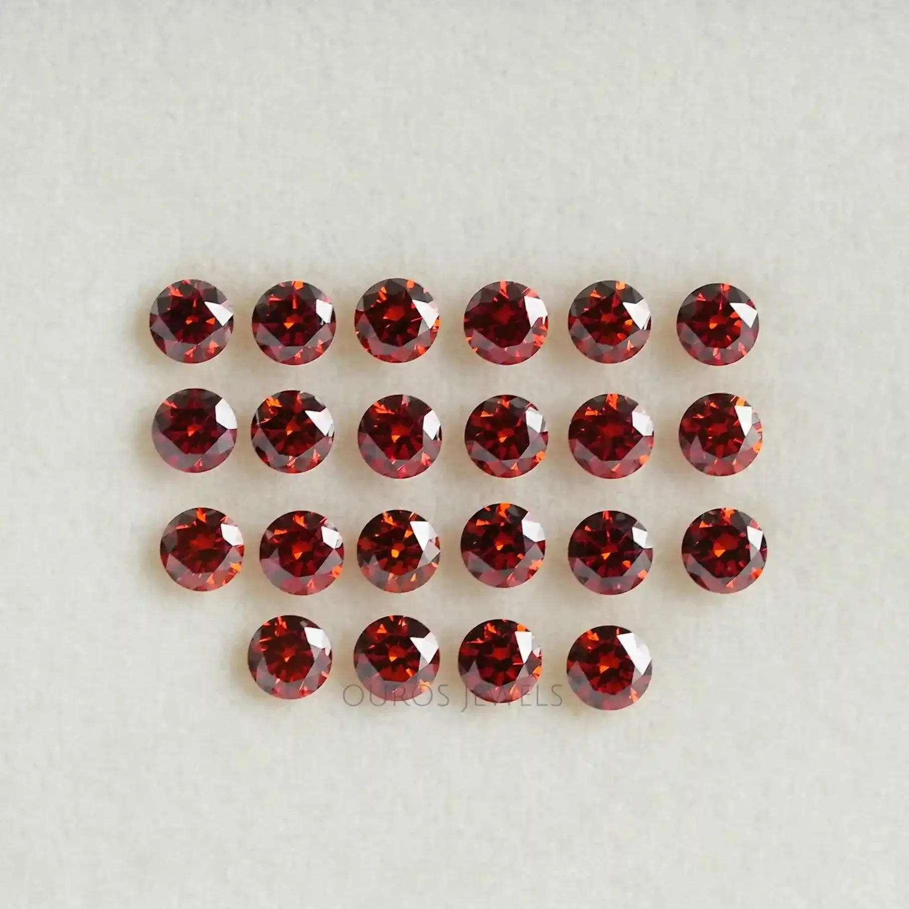 Red Round Cut Lab Grown Diamond